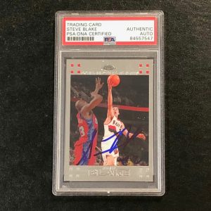 2007-08 Topps Chrome Basketball #102 Steve Blake Signed Card AUTO PSA Slabbed Tr
