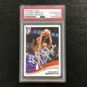 2007 Rittenhouse WNBA #64 Yolanda Griffith Signed Card AUTO PSA Slabbed
