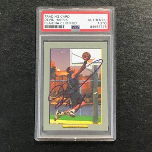 2006-07 Topps Turkey Red #89 Devin Harris Signed Card AUTO PSA Slabbed Mavericks