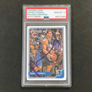 2015-16 Panini Complete #286 Dwight Powell Card AUTO 10 PSA Slabbed Mavericks