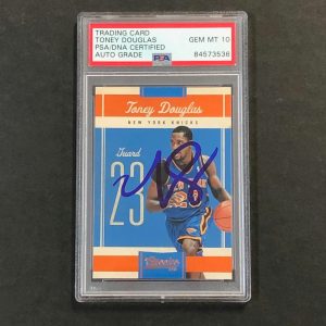 2010-11 Classics Basketball #56 Toney Douglas Signed Card AUTO 10 PSA Slabbed Kn