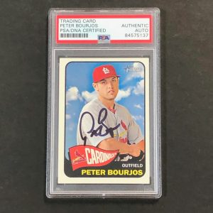 2014 Topps Heritage #397 Peter Bourjos Signed Card PSA Slabbed Auto Cardinals