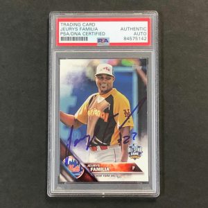 2016 Topps Update #US296 Jeurys Familia Signed Card PSA Slabbed Auto Mets