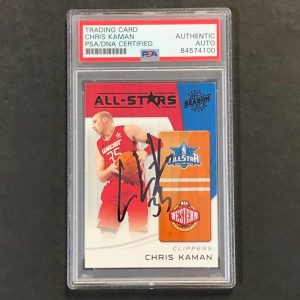 2010-11 Panini Season Update All-Stars #6 Chris Kaman Signed Card AUTO PSA Slabb