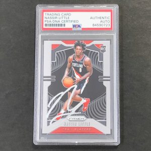 2019 Panini Prizm #269 Nassir Little Signed Rookie Card AUTO PSA Slabbed RC Blaz