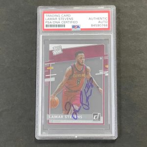 2020-21 Donruss Clearly Rated Rookie #55 Lamar Stevens Signed Card AUTO PSA Slab