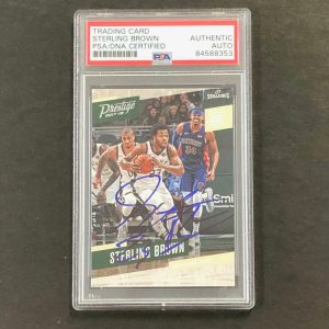 2017-18 Panini Prestige #193 STERLING BROWN Signed Card AUTO PSA/DNA Slabbed Buc