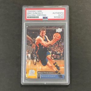 2009-10 Upper Deck #69 Mike Dunleavy Signed Card AUTO PSA/DNA Slabbed Pacers