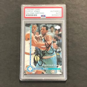 1993-94 Upper Deck Electric Court #184 Popeye Jones Signed Card AUTO PSA Slabbed