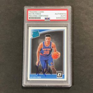 2018-19 Donruss Optic Rated Rookie #190 Kevin Knox Signed Card AUTO PSA Slabbed