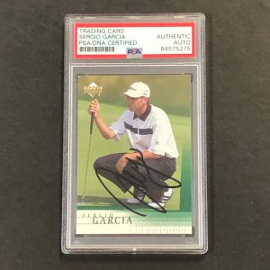 2001 Upper Deck Golf #3 Sergio Garcia Signed Card PSA/DNA Autographed Slabbed