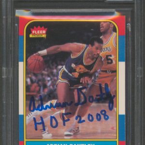 Jazz Adrian Dantley "HOF 2008" Signed 1986 Fleer #21 Card Auto 10! BAS Slabbed