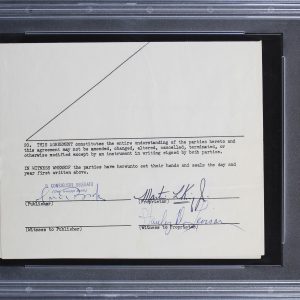 Martin Luther King Jr. Authentic Signed 7x8.5 Partial Contract PSA/DNA Slabbed