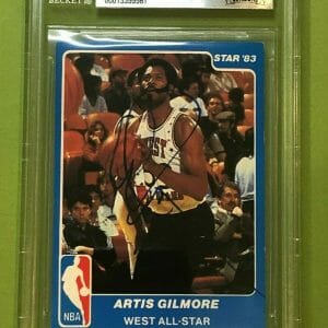 ARTIS GILMORE Signed 1983-84 STAR CO. ALL STAR GAME Card #17 Beckett BAS