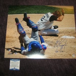 A.J. PIERZYNSKI Signed Barrett 16x20 PHOTO w/ Beckett COA & SOX WIN! Inscription