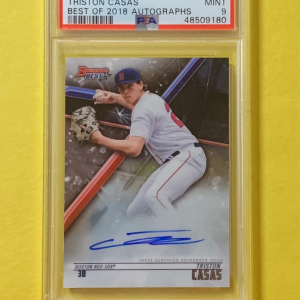 2018 BOWMAN'S BEST TRISTON CASAS BEST OF 2018 AUTO #B1BTC PSA MINT 9 RED SOX