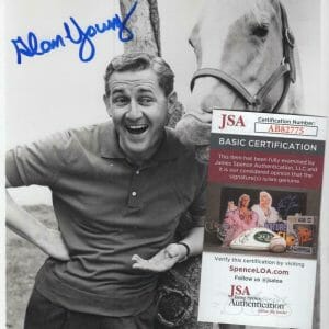 ALAN YOUNG MR. ED SIGNED AUTOGRAPHED 8X10 PHOTO JSA AB82775
