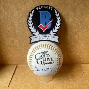 DON MATTINGLY NEW YORK YANKEES SIGNED AUTO GOLD GLOVE BASEBALL BAS WITNESSED