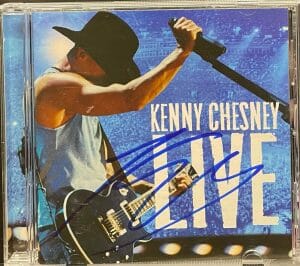 KENNY CHESNEY SIGNED “LIVE” CD INSERT JSA COA COLLECTIBLE MEMORABILIA