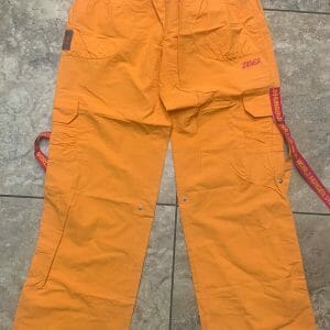 Zumba Womens Cargo Pants Size L Workout Dance Exercise Orange