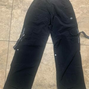 Zumba Womens Cargo Pants Size L Workout Dance Exercise Black Feel The Music