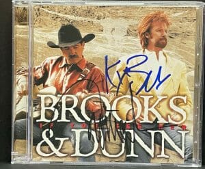 KIX BROOKS AND RONNIE DUNN BROOKS AND DUNN SIGNED CD COVER “IF YOU SEE HER” COLLECTIBLE MEMORABILIA