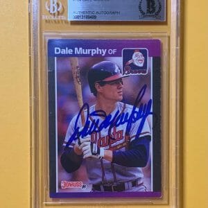 1989 DONRUSS DALE MURPHY #104 AUTHENTIC AUTO BECKETT CERTIFIED BRAVES