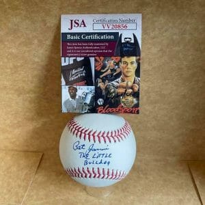 PAT JARVIS ATLANTA BRAVES "THE LITTLE BULLDOG" SIGNED AUTO M.L. BASEBALL JSA VV2