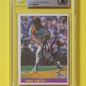 1984 DONRUSS DAVE SMITH #548 AUTHENTIC AUTO BECKETT CERTIFIED ASTROS