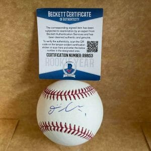 OSIRIS JOHNSON MIAMI MARLINS ROOKIE YEAR SIGNED AUTO M.L. BASEBALL BAS R98153