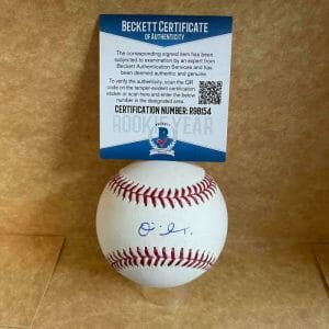 OSIRIS JOHNSON MIAMI MARLINS ROOKIE YEAR SIGNED AUTO M.L. BASEBALL BAS R98154