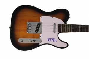 HANS ZIMMER SIGNED AUTOGRAPH FENDER TELECASTER ELECTRIC GUITAR RENOWNED COMPOSER COLLECTIBLE MEMORABILIA