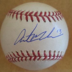 AUSTIN MEADOWS PITTSBURGH PIRATES SIGNED AUTOGRAPHED M.L. BASEBALL W/COA A