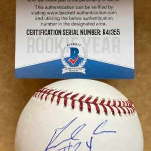 RONALDO HERNANDEZ TAMPA BAY RAYS ROOKIE YEAR SIGNED M.L. BASEBALL BECKETT R41355
