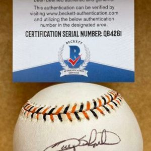 GARRY SHEFFIELD MARLINS SIGNED 1993 ALL-STAR GAME BASEBALL BECKETT Q64261
