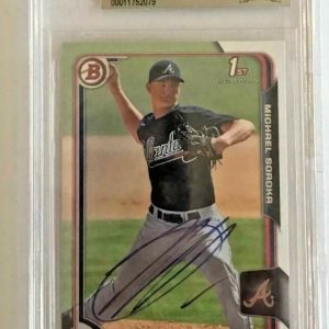 2015 BOWMAN DRAFT MIKE SOROKA BRAVES RC SIGNED AUTO CARD BECKETT AUTHENTIC