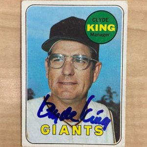 CLYDE KING SAN FRANCISCO GIANTS SIGNED AUTOGRAPHED 1969 TOPPS CARD #274 W/COA
