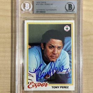 1978 TOPPS TONY PEREZ EXPOS BECKETT AUTHENTIC AUTO
