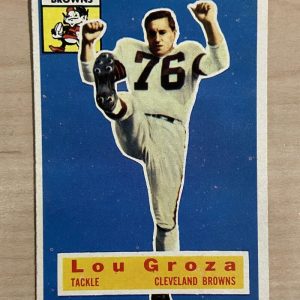 1956 TOPPS LOU GROZA CLEVELAND BROWNS #9 HOF EX-MT

