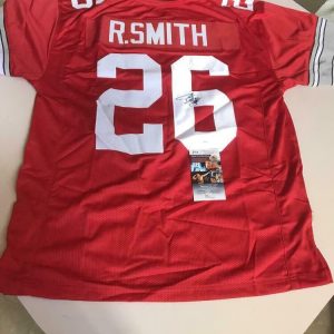 ROBERT SMITH OHIO STATE SIGNED AUTOGRAPHED XL RED CUSTOM JERSEY JSA HH30064