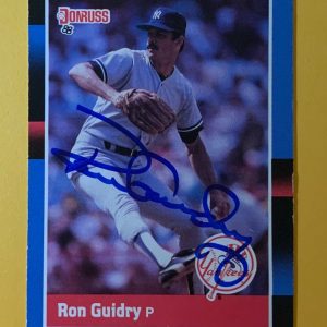 1988 DONRUSS RON GUIDRY YANKEES #175 SIGNED AUTOGRAPHED CARD W/ COA