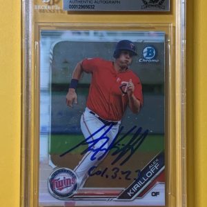 2019 BOWMAN CHROME PROSPECTS ALEX KIRILLOFF TWINS ROOKIE BECKETT AUTHENTIC AUTO
