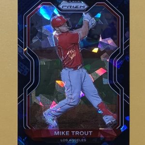 2021 PANINI PRIZM MIKE TROUT BLUE CRACKED ICE /25 #173 ANGELS
