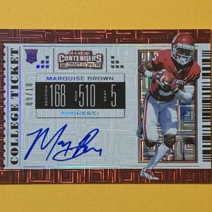 2019 PANINI CONTENDERS DRAFT PICKS MARQUISE BROWN ROOKIE AUTO /10 #102 RAVENS
