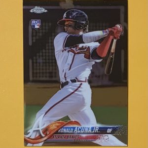 2018 TOPPS CHROME RONALD ACUNA JR. ROOKIE CARD #193 BRAVES