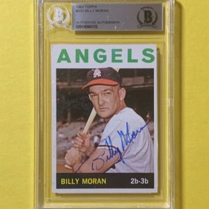 1964 TOPPS BILLY MORAN #333 AUTHENTIC AUTO BECKETT CERTIFIED ANGELS
