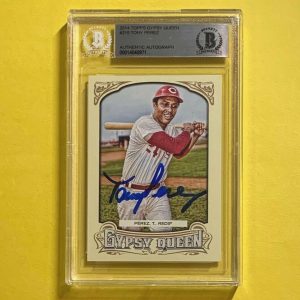 2015 TOPPS GYPSY QUEEN TONY PEREZ #215 AUTHENTIC AUTO BECKETT CERTIFIED REDS HOF