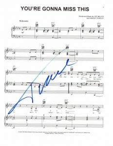 TRACE ADKINS SIGNED AUTOGRAPH YOU’RE GONNA MISS THIS SHEET MUSIC – VERY RARE! COLLECTIBLE MEMORABILIA