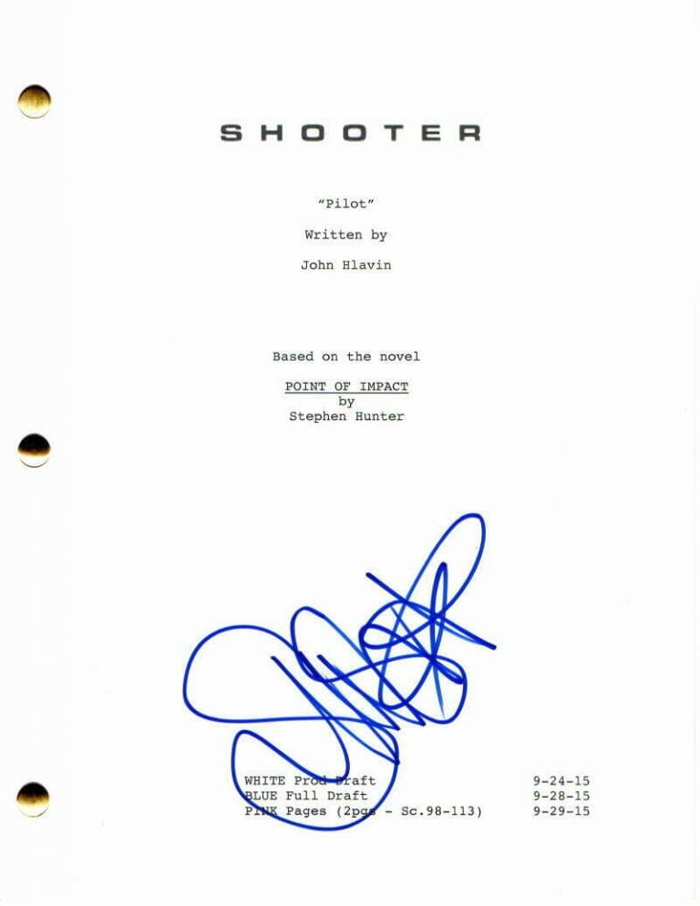 SHANTEL VANSANTEN SIGNED AUTOGRAPH - SHOOTER FULL PILOT SCRIPT - RYAN ...