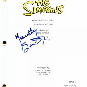 YEARDLEY SMITH SIGNED AUTOGRAPH - SIMPSONS EPISODE SCRIPT - MATT GROENING, LISA